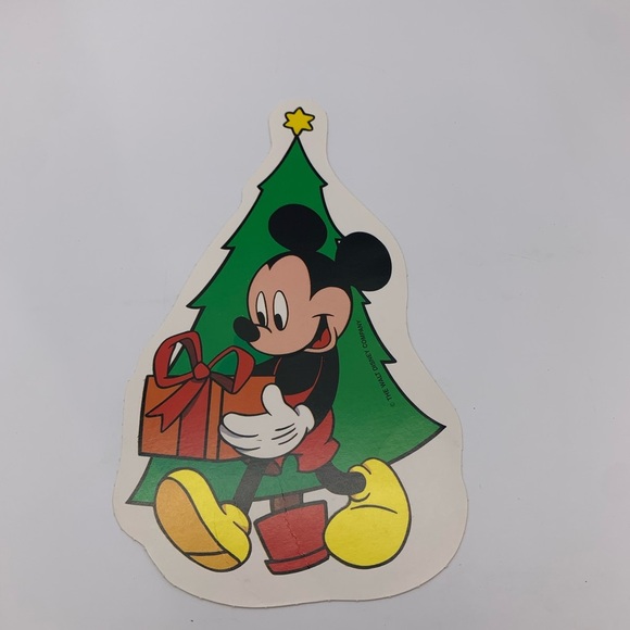 7 PCs. Vtg. Retro THE WALT DISNEY COMPANY Christmas Decoration Cardboard Cutouts - Picture 9 of 9